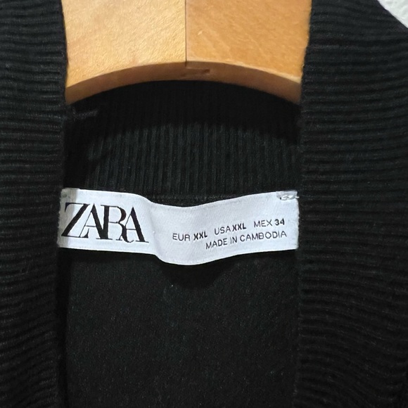 Zara Sweaters Zara Womens High Collar Knit Sweater Black Xxl Poshmark